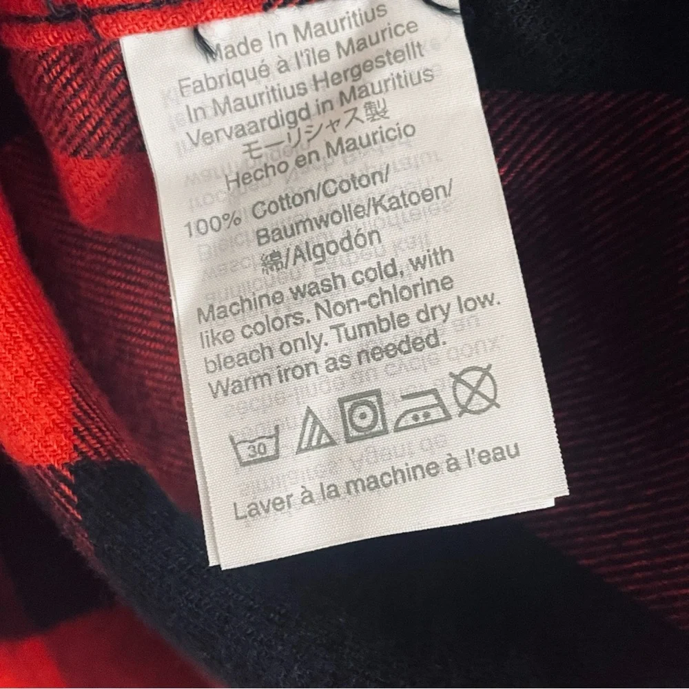 J.Crew Shirt Men's Medium Buffalo Plaid Flannel Button-Up Red Black NWT T723